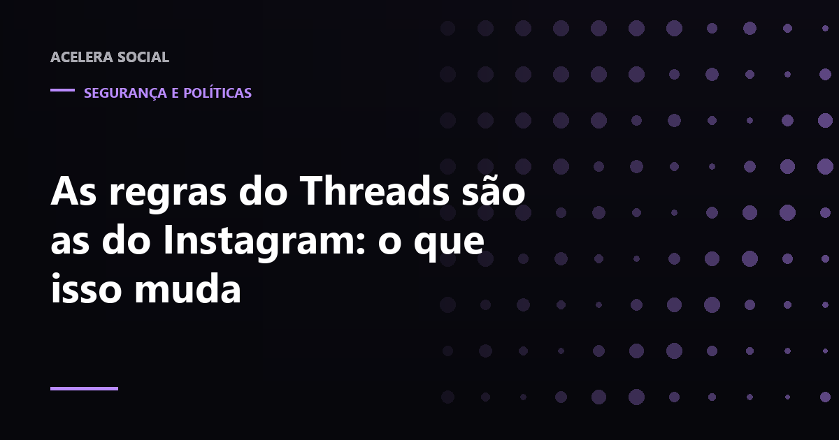 Tela de celular exibindo um aviso de violação sobre um post só de texto