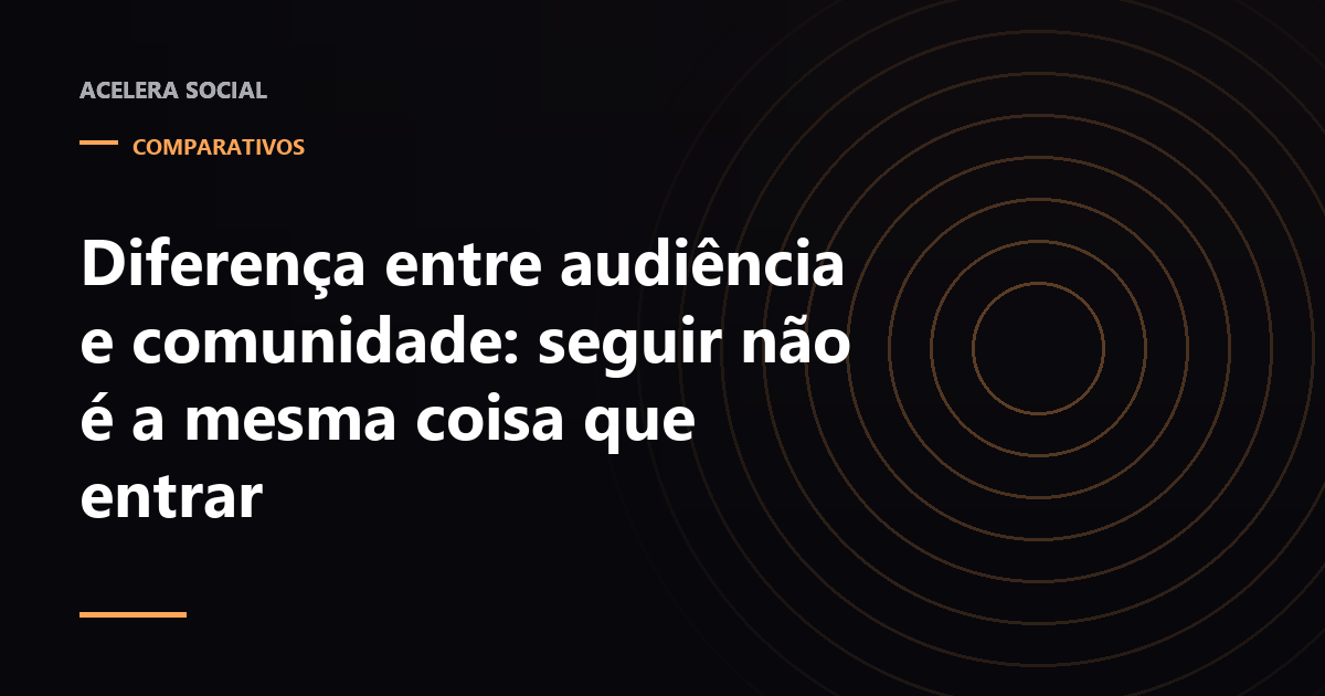 Um megafone apontado para uma multidão de um lado e um círculo de pessoas conversando do outro