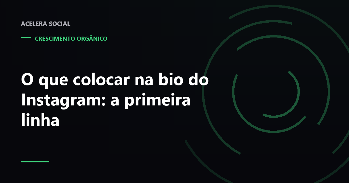 Campo de bio com a primeira linha destacada e as demais esmaecidas
