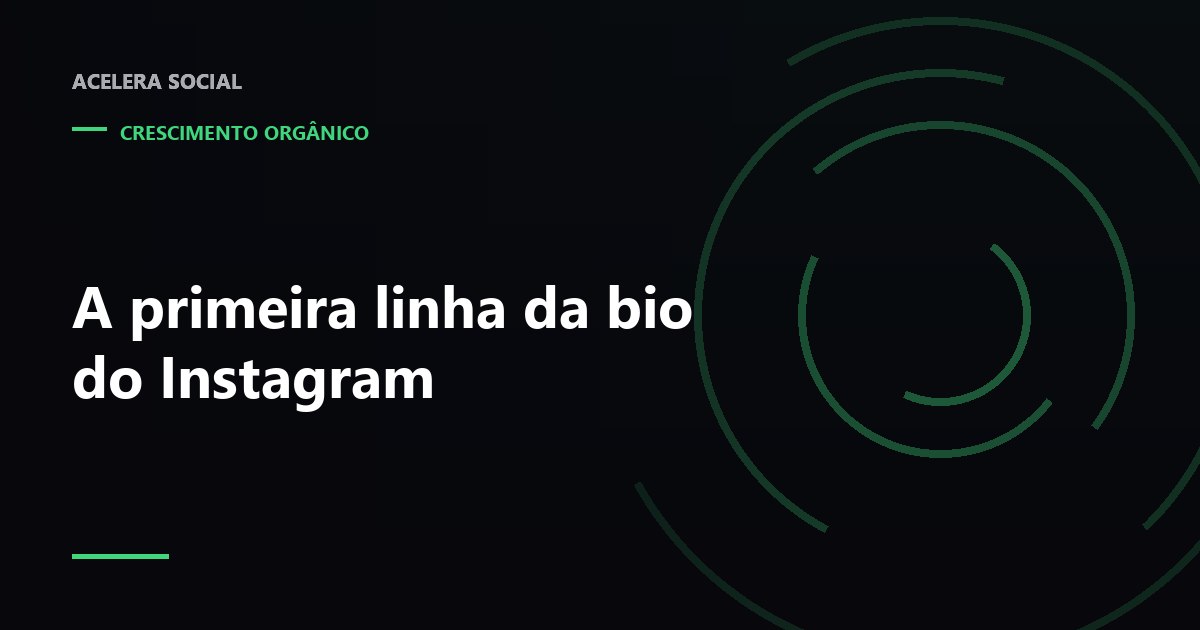 Campo de bio com a primeira linha destacada e as demais esmaecidas