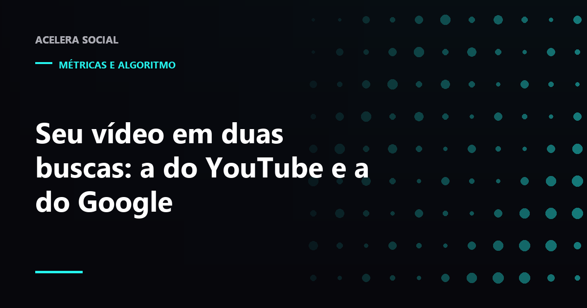 Um mesmo vídeo refletido em duas vitrines de resultado lado a lado, uma com miniaturas e outra com linhas de texto