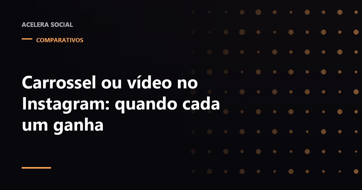 Carrossel de cards ao lado de um vídeo vertical, com indicadores diferentes em cada