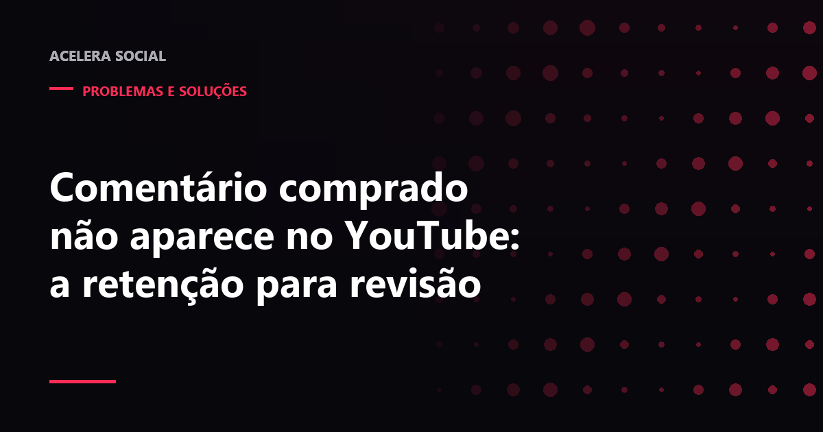 Página de comentários do YouTube Studio com itens aguardando aprovação e a área de comentários do vídeo vazia ao lado