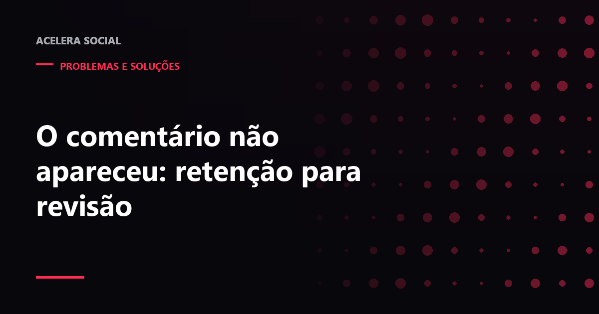 Página de comentários do YouTube Studio com itens aguardando aprovação e a área de comentários do vídeo vazia ao lado