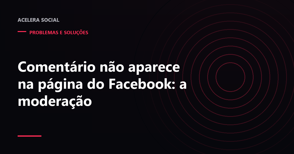 Publicação de página do Facebook sem comentários à vista, ao lado da tela de configuração com a lista de palavras bloqueadas aberta