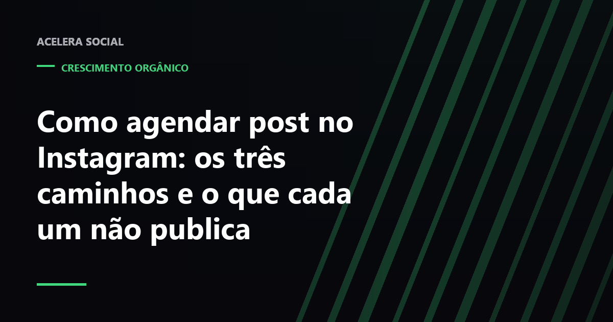 Calendário com miniaturas de publicações do Instagram marcadas em dias diferentes e um relógio ao lado