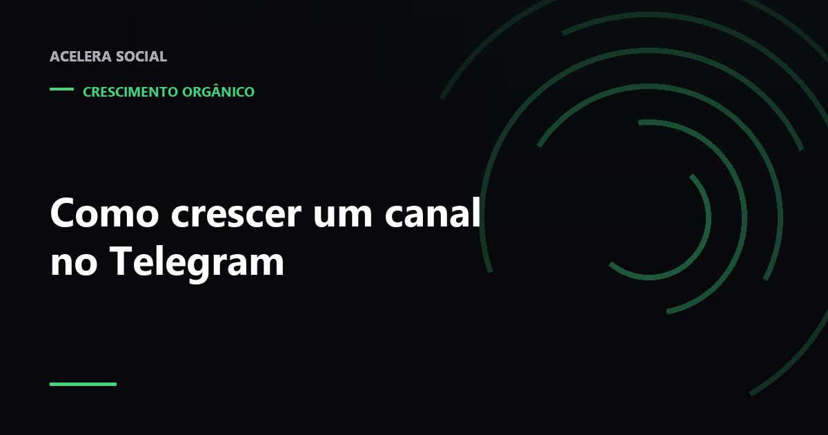 Canal do Telegram recebendo entradas por links vindos de outras plataformas