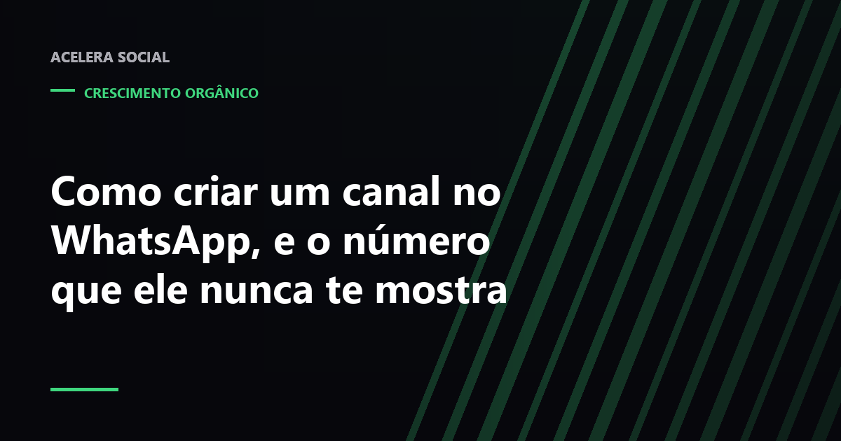 Tela da aba de atualizações do WhatsApp com um canal aberto e a lista de seguidores substituída por um cadeado