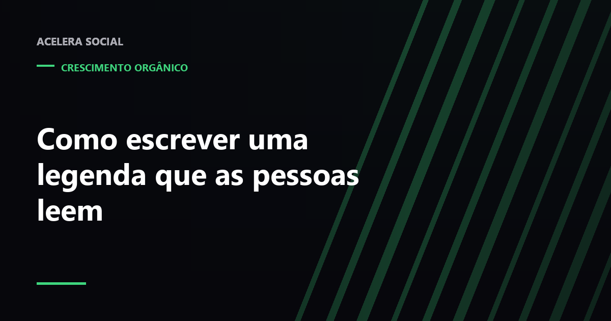 Legenda de post com a primeira linha destacada antes do corte do "mais"