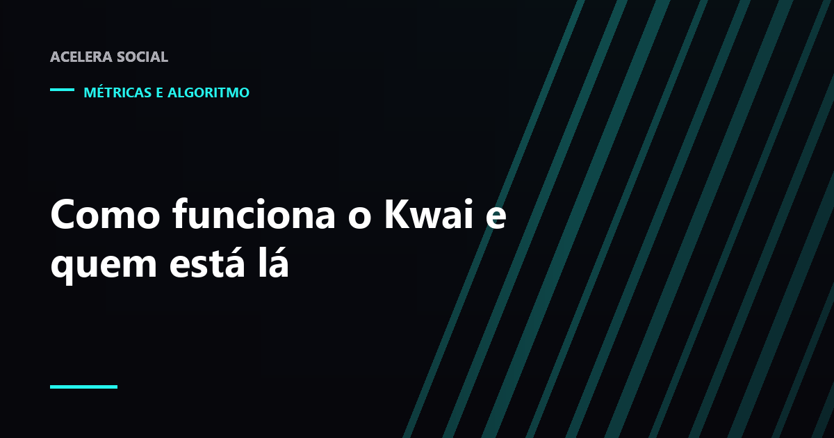 Feed vertical do Kwai com indicação de público concentrado no Brasil