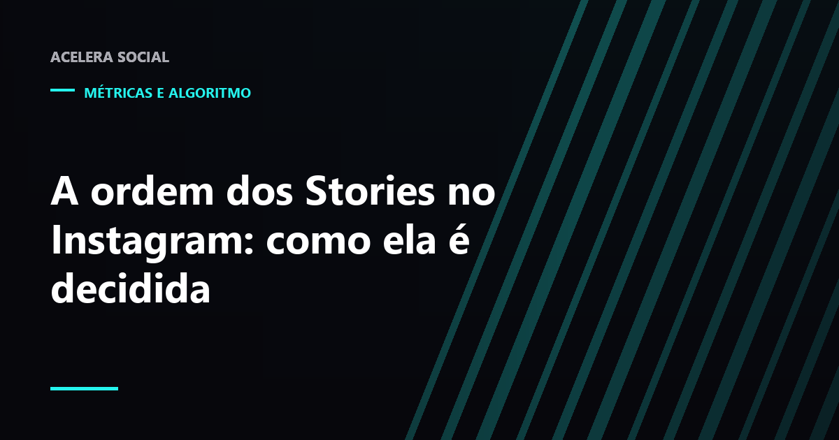 Barra de Stories com ordem individual indicada por sinais de proximidade