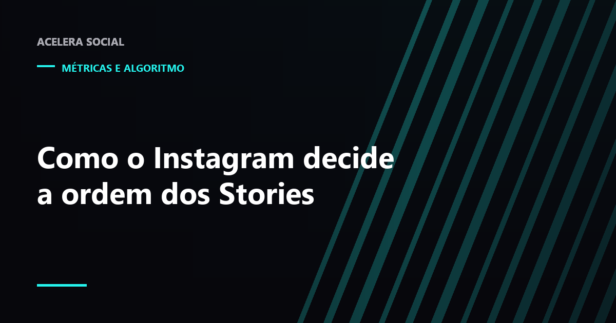 Barra de Stories com ordem individual indicada por sinais de proximidade