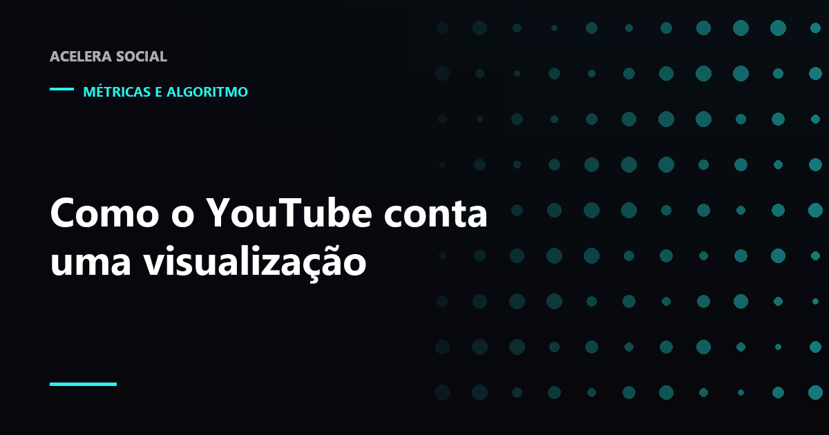 Player de vídeo horizontal com um contador de visualizações e um filtro de validação ao lado