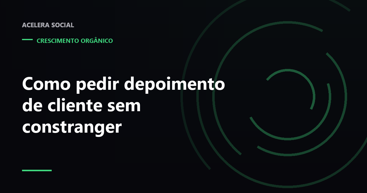 Conversa de mensagens com um pedido curto de depoimento e a resposta do cliente destacada