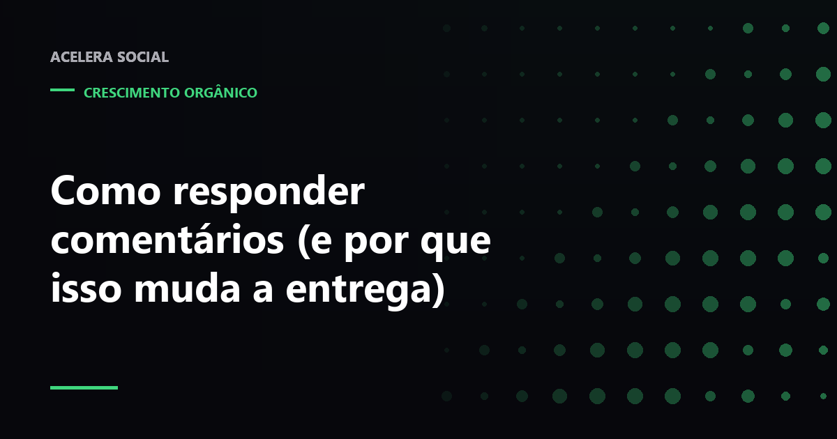 Fio de comentários com respostas encadeadas destacadas em relação aos comentários soltos