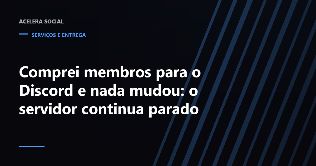 Barra lateral de um servidor com contagem de membros alta ao lado de um canal de texto sem mensagens novas