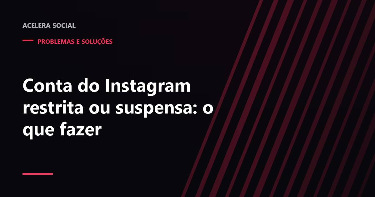 Tela de conta com aviso de restrição e um caminho de recurso indicado ao lado