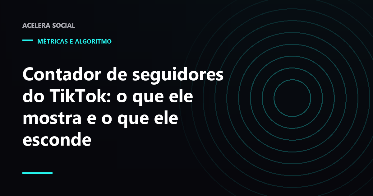 Perfil do TikTok com o contador de seguidores em destaque e um ícone de relógio ao lado