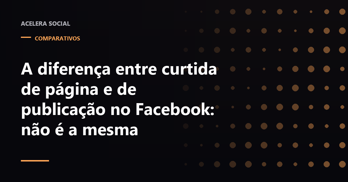 Três contadores separados destacados numa página do Facebook e numa publicação
