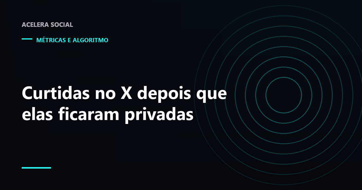 Post no X com contador de curtidas visível e a lista de quem curtiu ocultada