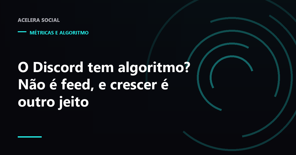 Lista de canais de um servidor com marcadores de mensagens não lidas ao lado de um feed de posts empilhados
