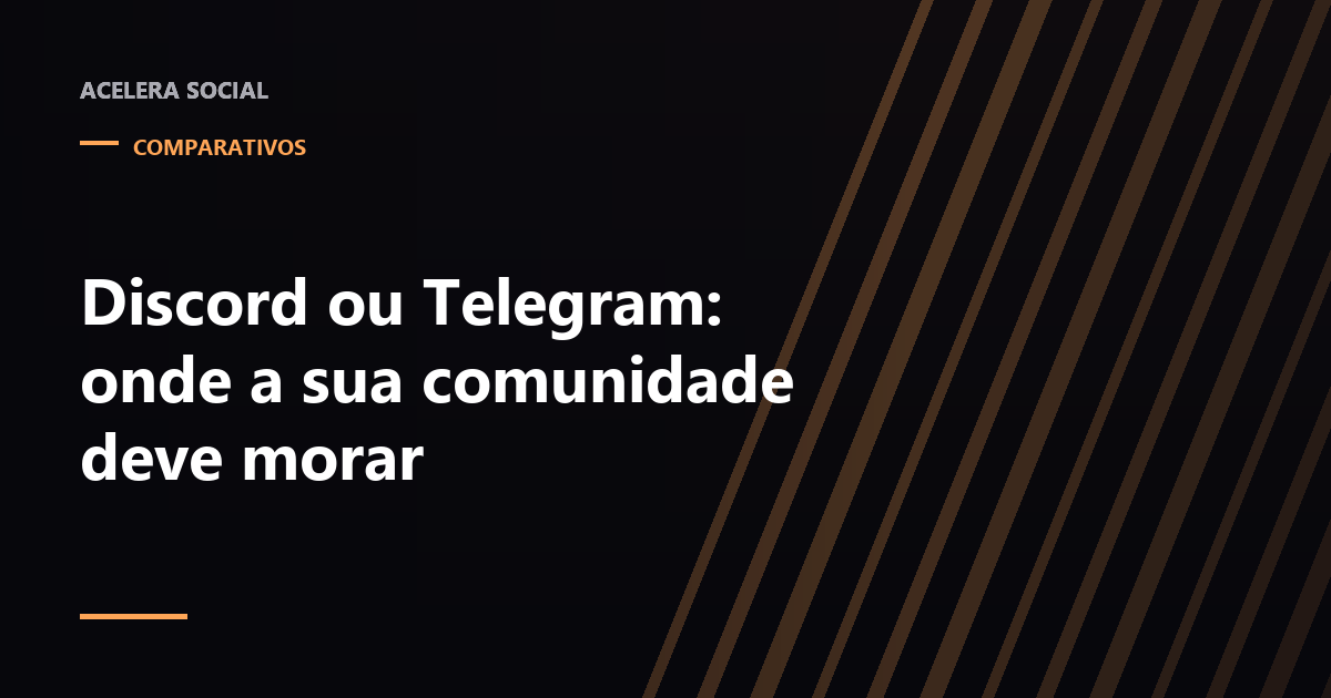 Duas telas de celular lado a lado, uma com lista de canais e salas de voz, outra com uma sequência contínua de mensagens