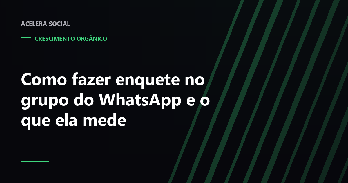 Tela de conversa em grupo com uma enquete aberta e barras de resultado preenchendo desigualmente
