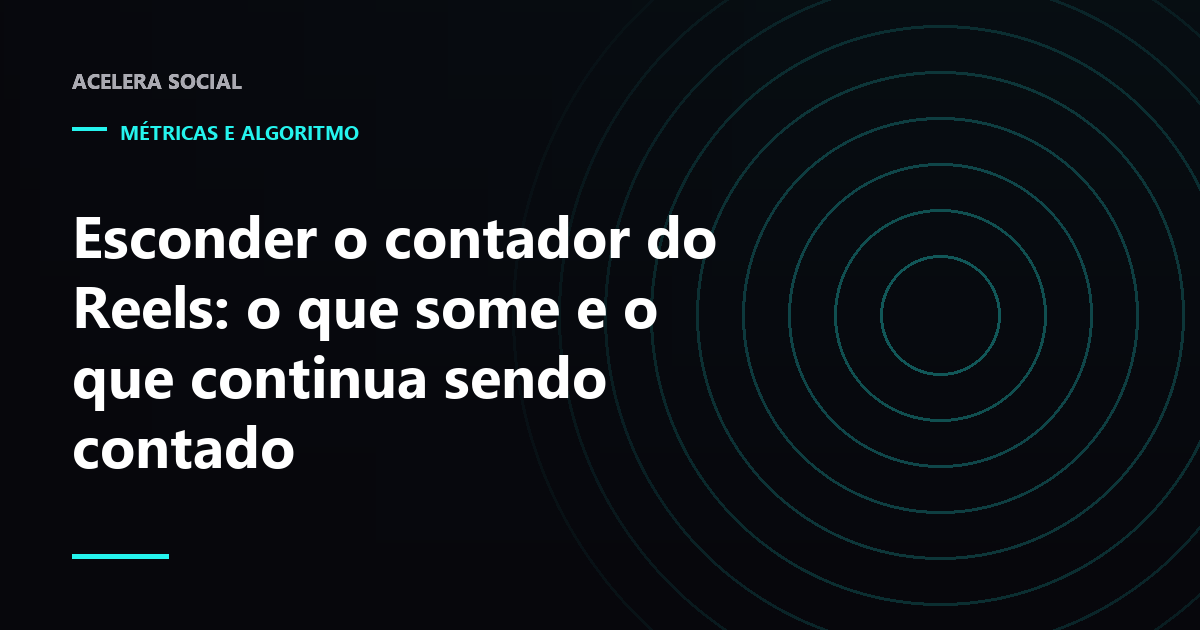 Ícone de olho riscado sobre um contador de reproduções em tela de vídeo vertical