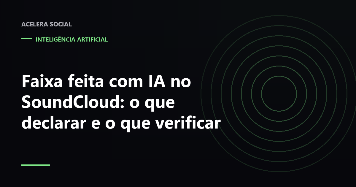 Forma de onda de áudio dividida em três trechos com etiquetas de origem diferentes
