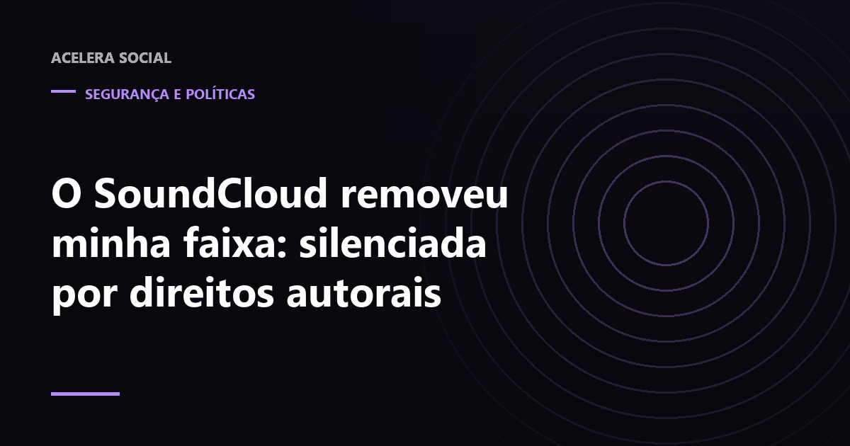 Forma de onda de áudio interrompida no meio, com um cadeado fechado sobre o trecho