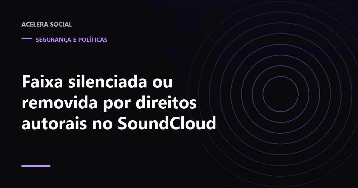 Forma de onda de áudio interrompida no meio, com um cadeado fechado sobre o trecho