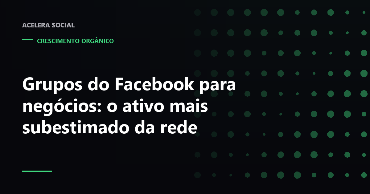 Feed de grupo do Facebook com alcance maior que o de uma página ao lado