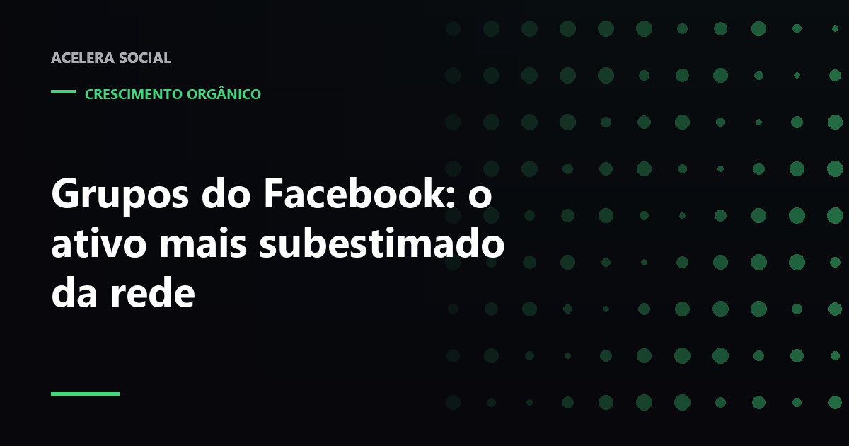 Feed de grupo do Facebook com alcance maior que o de uma página ao lado