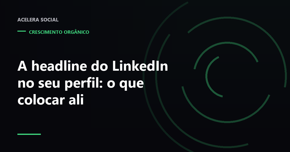 Perfil do LinkedIn com a linha abaixo do nome destacada e o resto do texto cortado