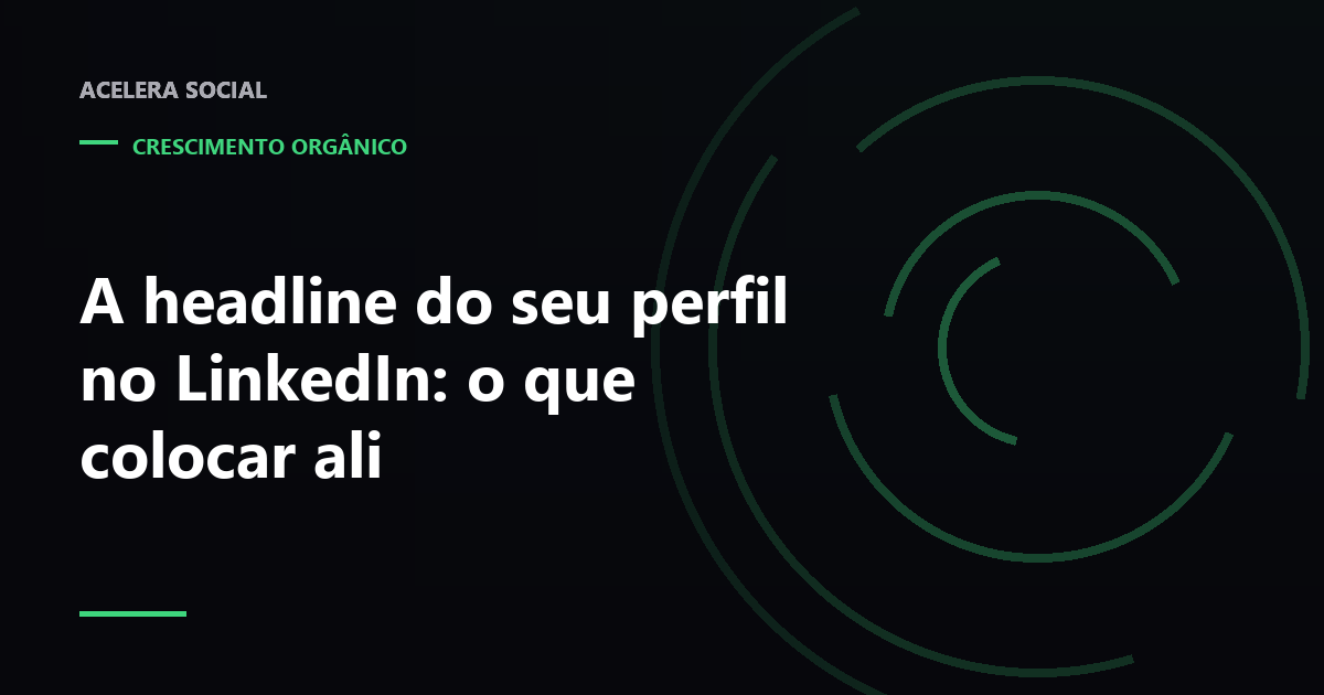 Perfil do LinkedIn com a linha abaixo do nome destacada e o resto do texto cortado