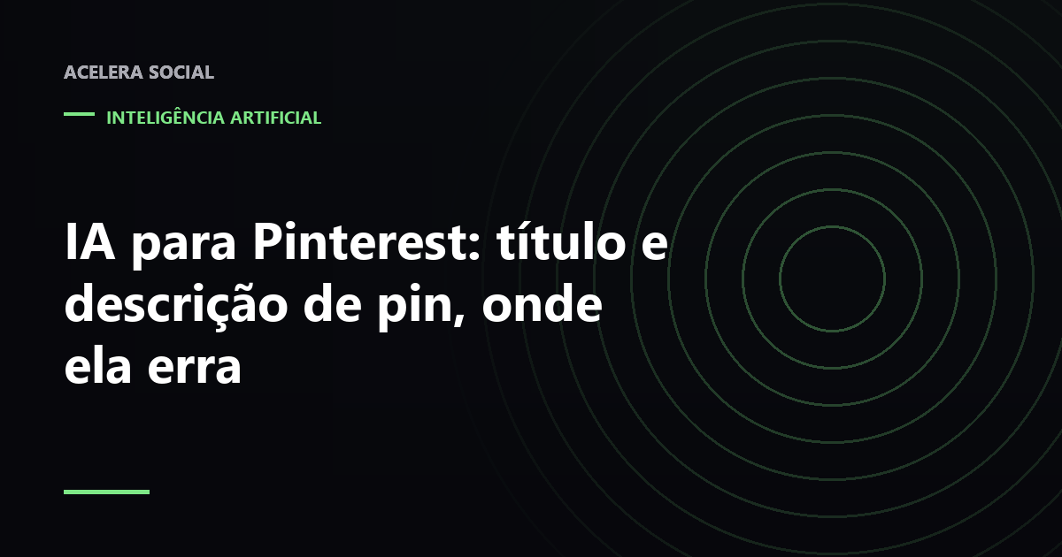 Tela de criação de pin com campos de título e descrição ao lado de uma lista de revisão marcada à mão