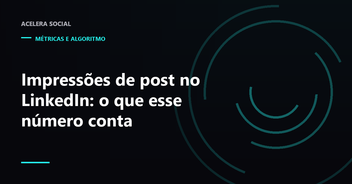 Tela de análise de publicação com contadores empilhados e um recorte de público por cargo e setor
