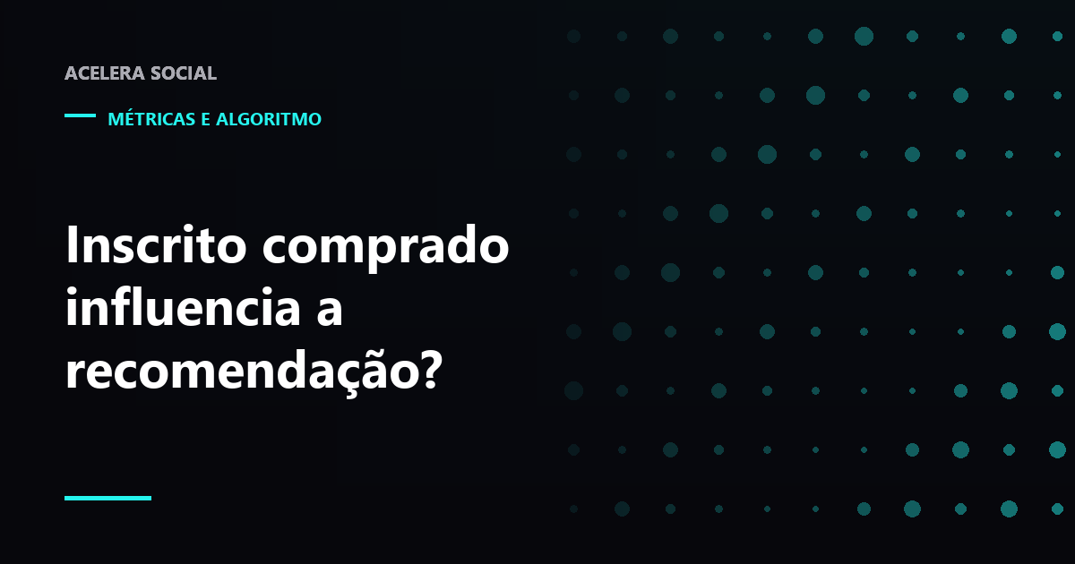Aba Inscrições acesa ao lado de uma página inicial apagada, ligadas ao contador de um canal