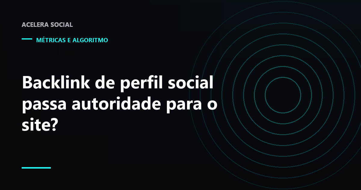 Campo de endereço de um perfil apontando para um site, com a seta interrompida no meio do caminho