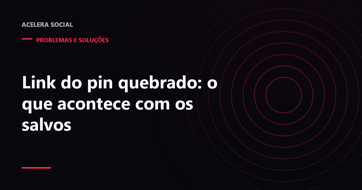 Campo de endereço na tela de edição de um pin, com aviso de página não encontrada ao lado