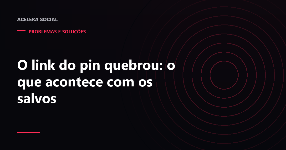 Campo de endereço na tela de edição de um pin, com aviso de página não encontrada ao lado