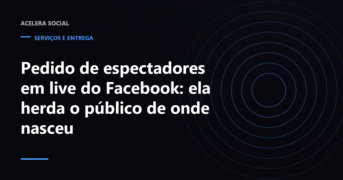 Tela de transmissão ao vivo do Facebook com o seletor de público aberto ao lado do contador de espectadores