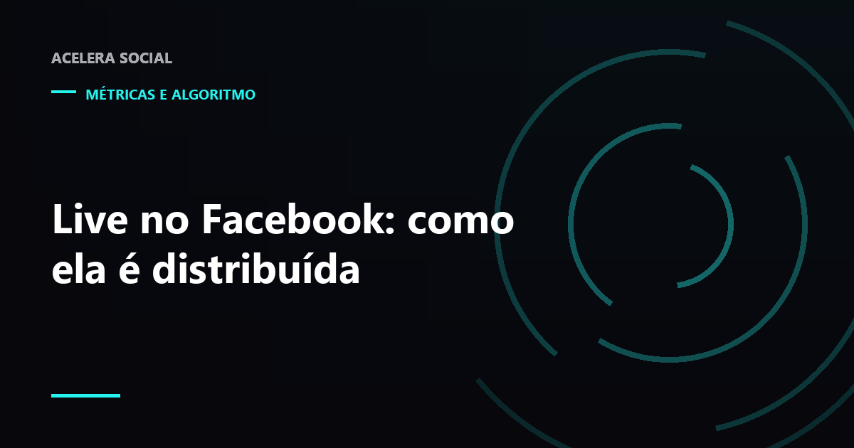 Transmissão ao vivo no Facebook com curva de audiência durante e depois do encerramento