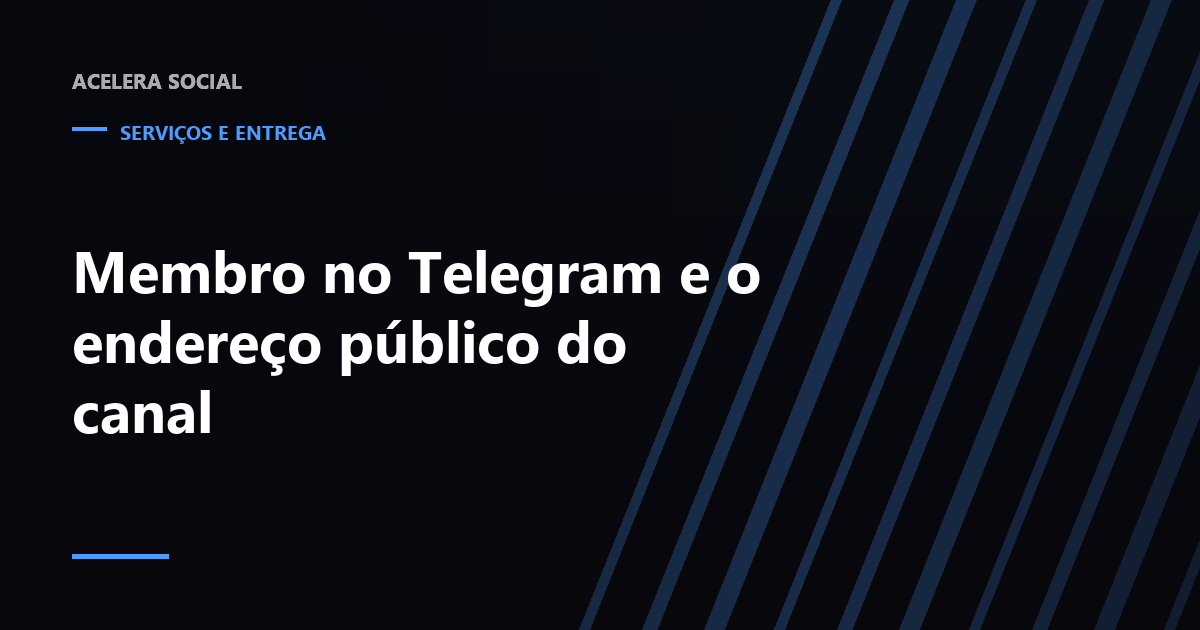 Tela de configuração de um canal do Telegram com o campo de link público preenchido ao lado de um link de convite riscado