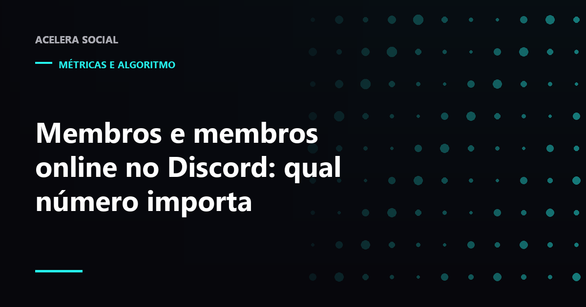 Lista lateral de um servidor do Discord com o contador de conectados ao lado do total acumulado