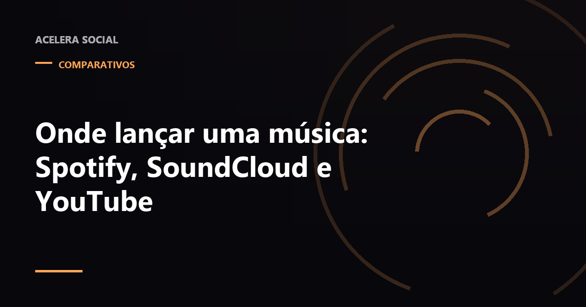 Três reprodutores de áudio lado a lado, cada um ligado à mesma faixa por um caminho diferente