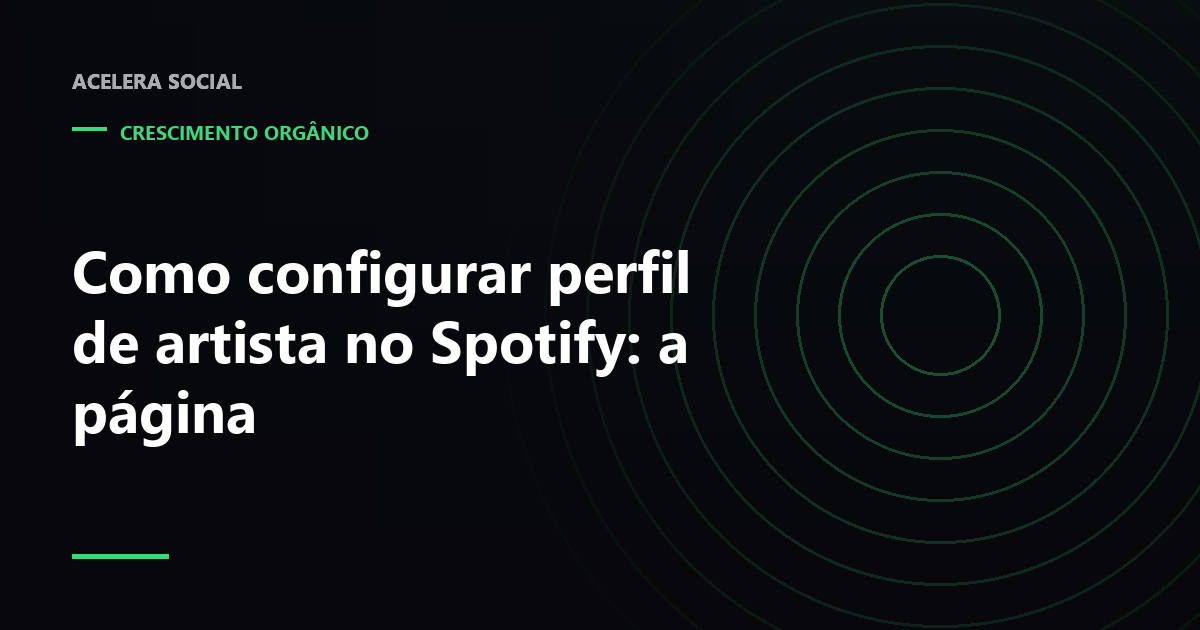 Tela de perfil de artista com foto redonda, bio recolhida e um item fixado no topo