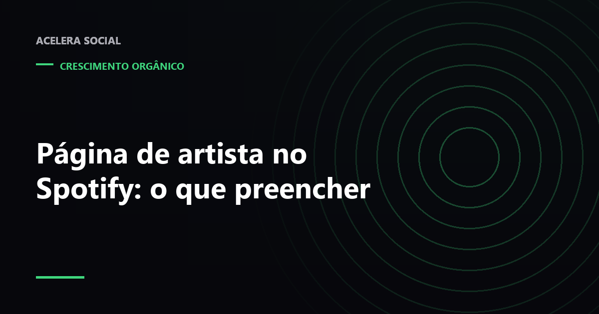 Tela de perfil de artista com foto redonda, bio recolhida e um item fixado no topo