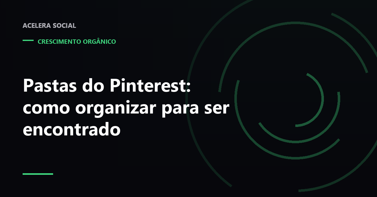 Grade de pastas de um perfil do Pinterest, com uma delas aberta mostrando seções