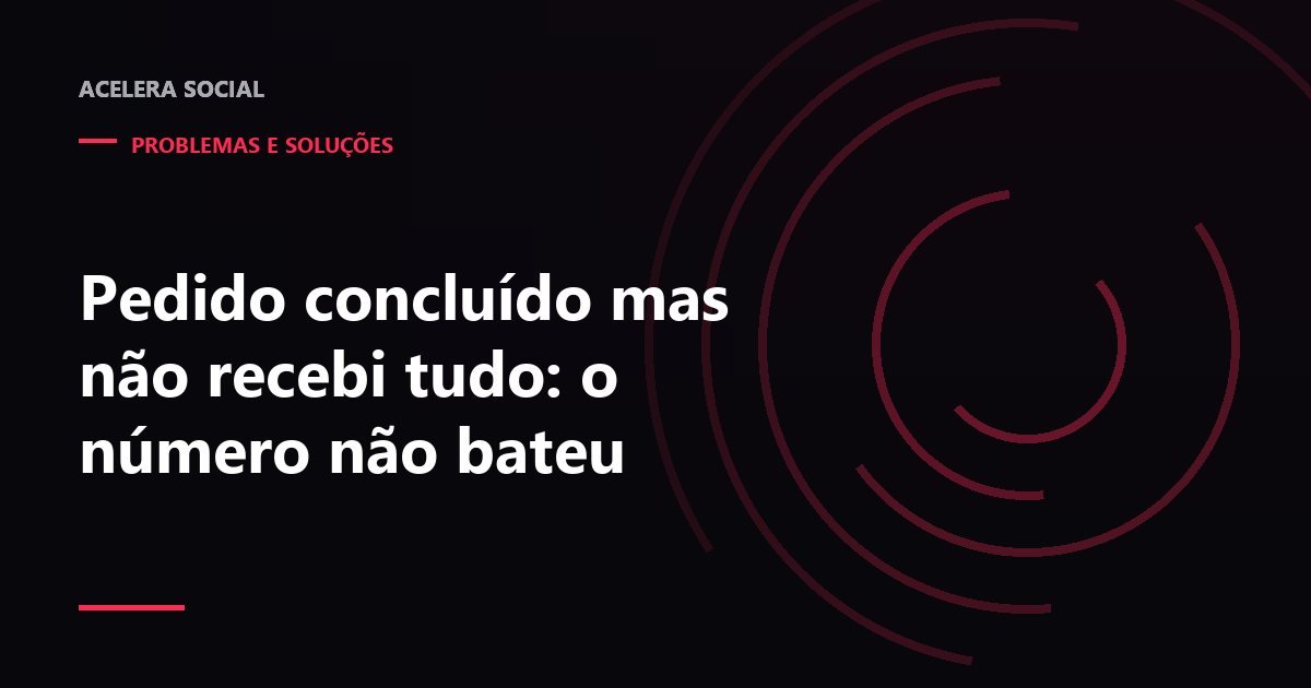 Tela de pedido com status concluído ao lado de um contador de perfil parado em um valor menor